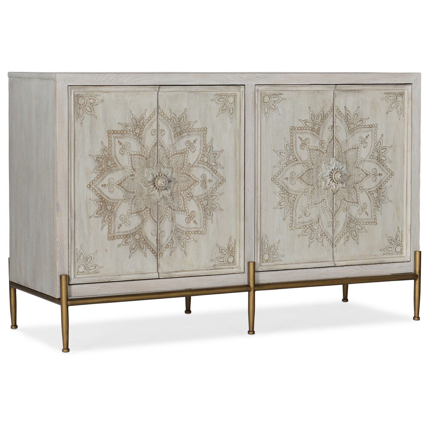 Hooker Furniture 638-85469 Delilah 58" Wide 2 Shelf Oak and Poplar - Cream