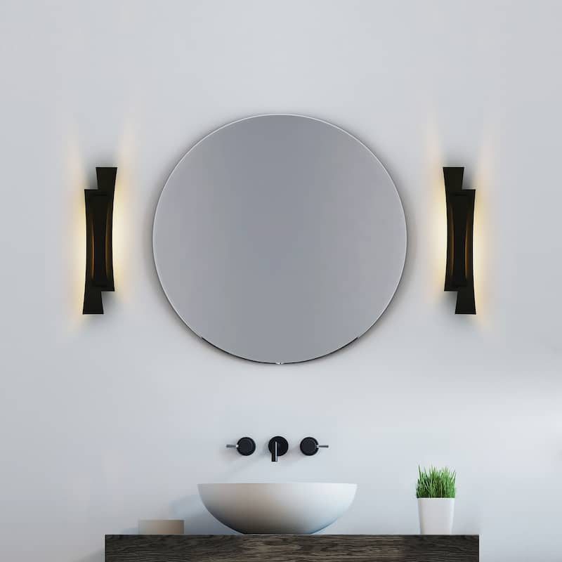 Candora Integrated LED 24in Black Vanity Light