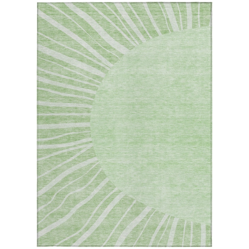 HomeRoots Abstract Transitional Rectangle Outdoor Rug