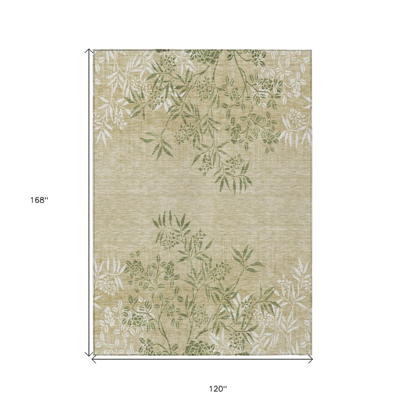 HomeRoots Floral Transitional Rectangle Outdoor Rug
