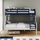 preview thumbnail 7 of 12, Luza Captain's Boat Twin over Full Solid Wood Bunk Bed by Furniture of America