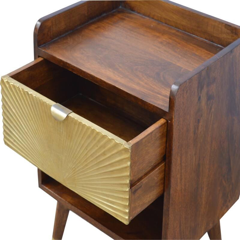 Solid Wood Manila Gold Nightstand