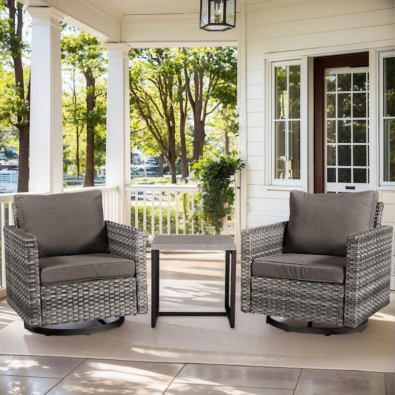 Outdoor Swivel Glider Chairs with Soft Cushion