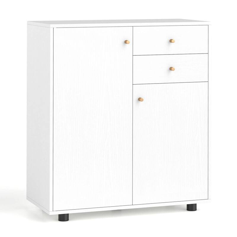 Costway Kitchen Sideboard Buffet Cabinet with 2 Drawers, 2 Doors and 3 - See Details