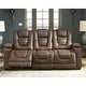 preview thumbnail 1 of 1, Signature Design by Ashley Owner's Box Power Adjustable Dual Reclining Sofa - 39" x 84" x 44"