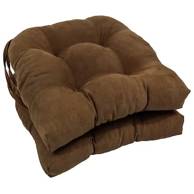 16-inch U-shaped Indoor Microsuede Chair Cushions (Set of 2, 4, or 6)