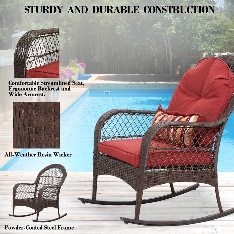 7-piece Rattan Wicker Sectional Sofa, Outdoor Patio Furniture