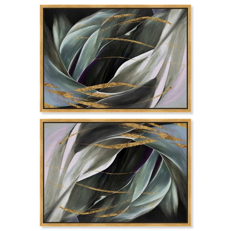 Sage Green Glam Canvas by Art Remedy - 20" x 20" - Black
