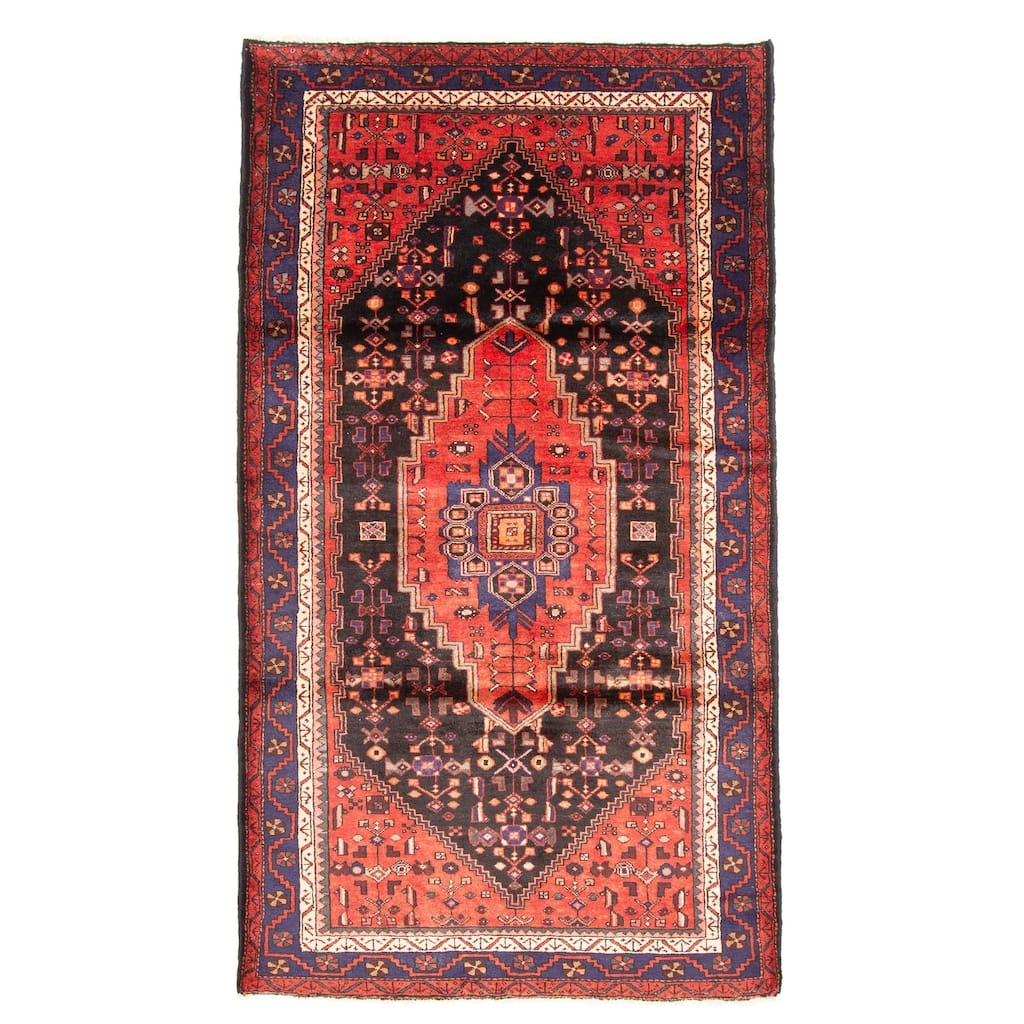 ECARPETGALLERY Hand-knotted Anadol Black Wool Rug - 4'5 x 7'11