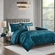 preview thumbnail 4 of 42, Madison Park Reagan 5 Piece Crinkle Velvet Comforter Set