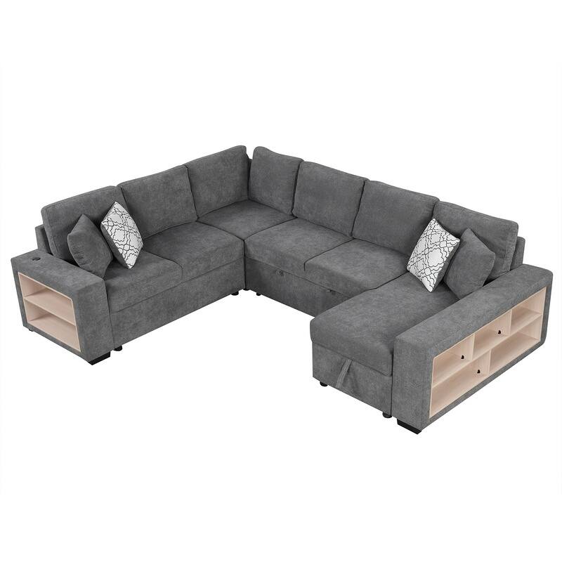 U-shaped Sectional Sofa Pull-out Sofa Bed