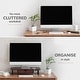 preview thumbnail 23 of 35, Jani Wood Monitor Stand Riser Desk - Ergonomic Design Stand, Desktop Organizer Table for Home, Office Workspace, Gaming Desk