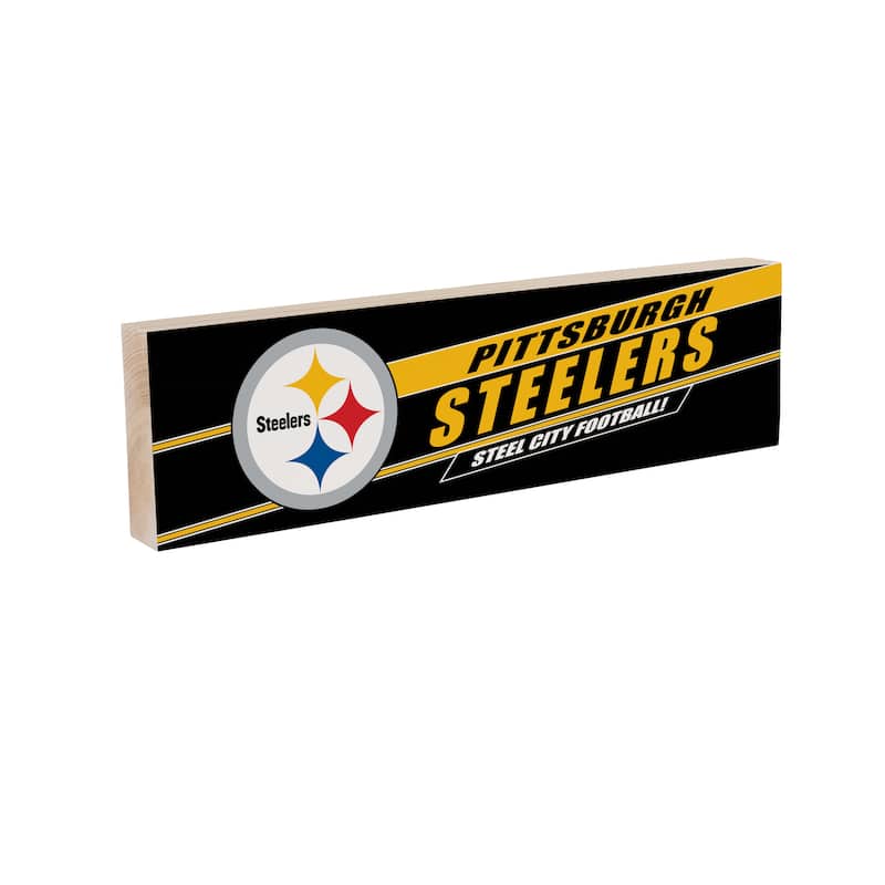 Pittsburgh Steelers Wooden Tabletop Mantel Shelf Sign