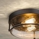 preview thumbnail 12 of 11, 2-Light Farmhouse Flush Mount Ceiling Lights with Seeded Glass