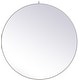 preview thumbnail 1 of 9, Elegant Lighting Eternity 45" Diameter Circular Beveled Metal Framed Silver