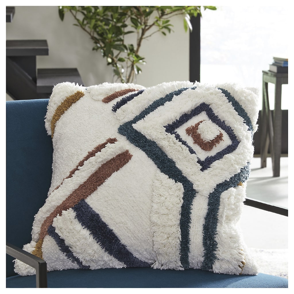 Signature Design by Ashley Evermore White/Blue Pillow (Set of 4)