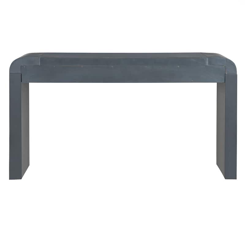 Console Table with Fluted Drawer Front, Entryway Table with Curved Corners , Sturdy Sofa Table for Hallway & Living Room