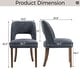 preview thumbnail 60 of 144, Wooden Dining Chairs Set of 2/4/6,Modern Fabric Upholstered Dining Room Chair Kitchen Chairs