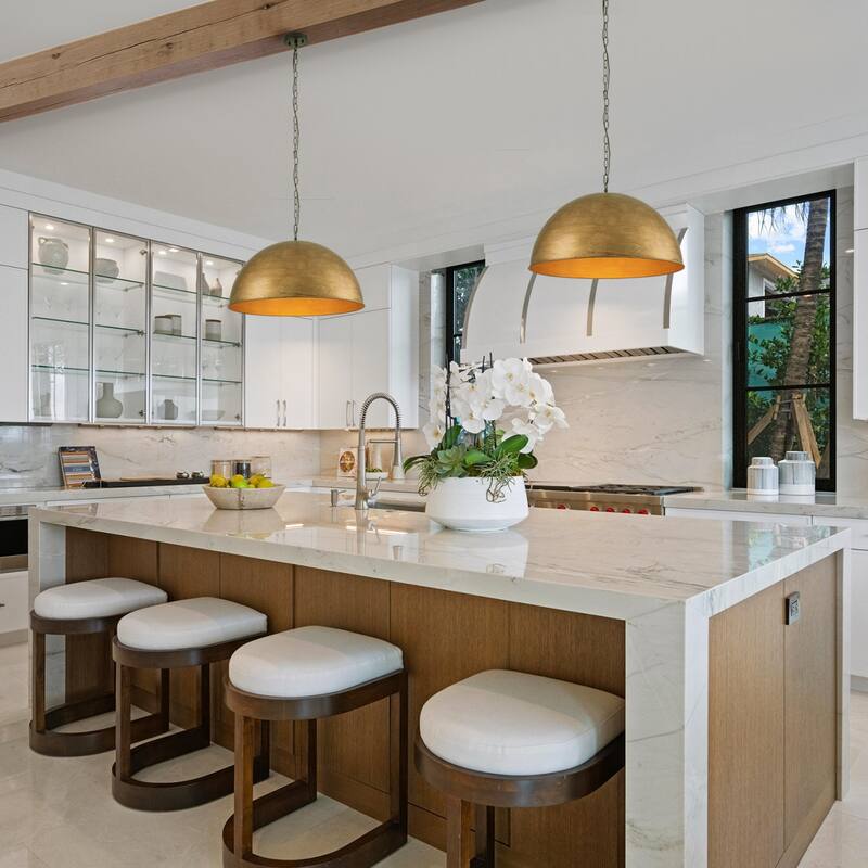 4-Light Modern Vintage Chandelier Dome Pendant Light - 23.62''