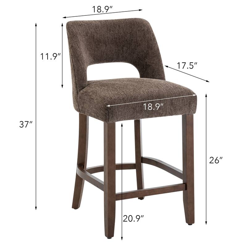 Set of 2/4/6 Wooden Bar Stools with Footrest/Counter Stools