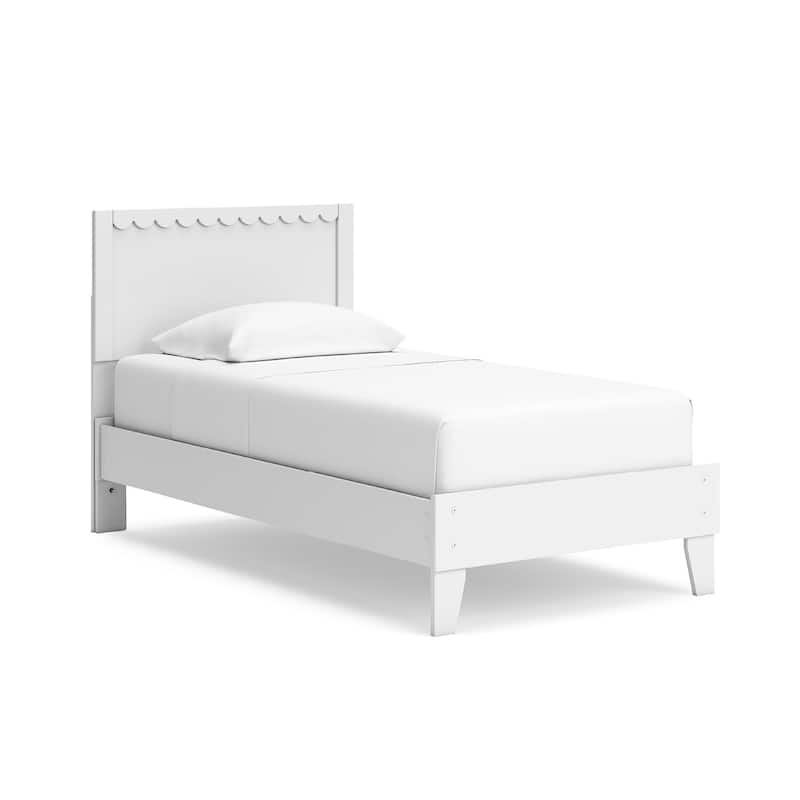 Signature Design by Ashley Hallityn White Panel Platform Bed