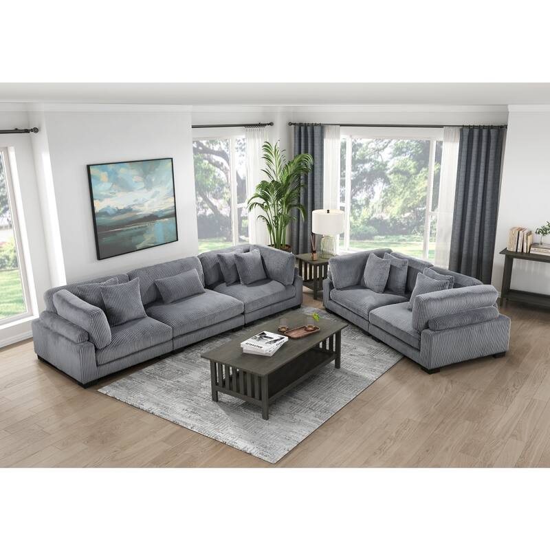 Chevre Gray Fabric Sofa