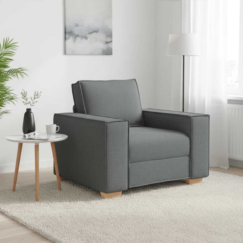 vidaXL Sofa Chair Dark Grey 23.6 " Fabric - Dark gray-9/ 23.6