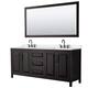 Option Dark Espresso, Black Trim, White Quartz Top