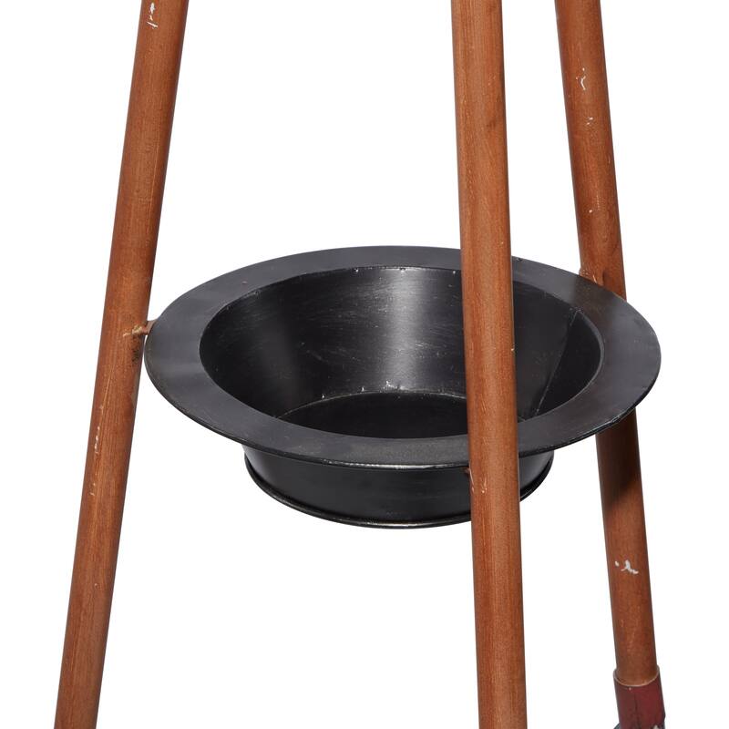 Metal Coat Rack - Brown - Roche River Decor - 16"Wx16"Lx69"H