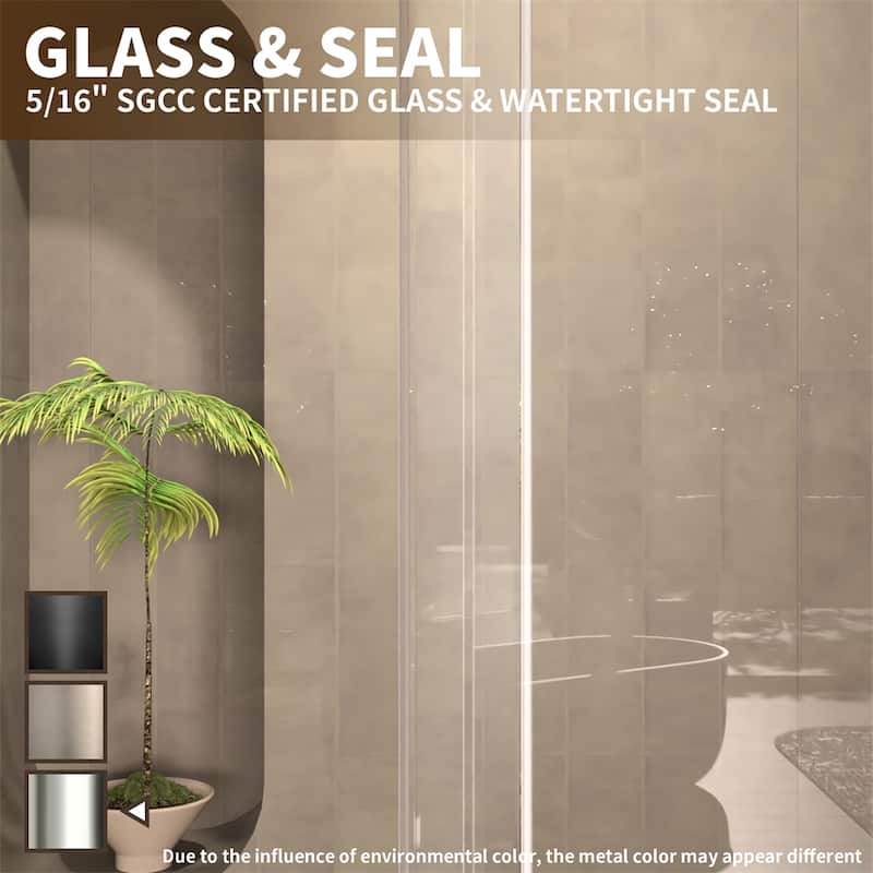 Frameless Sliding Shower Door 58-60 in,Bathroom Sliding Door
