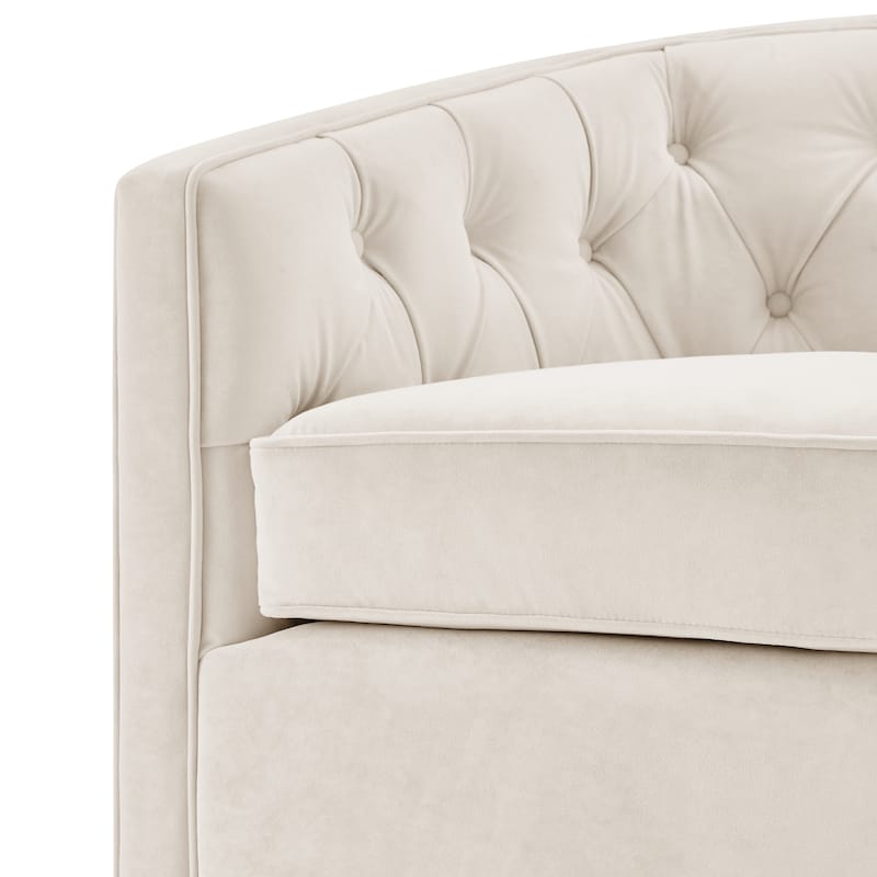 NPD Furniture Walsh Fabric Swivel Barrel Chair