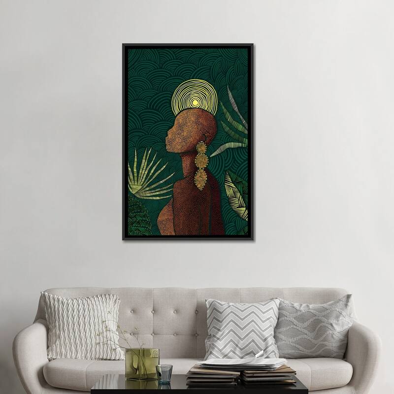 iCanvas "Vea (Teal)" by Bria Nicole Framed Canvas Print