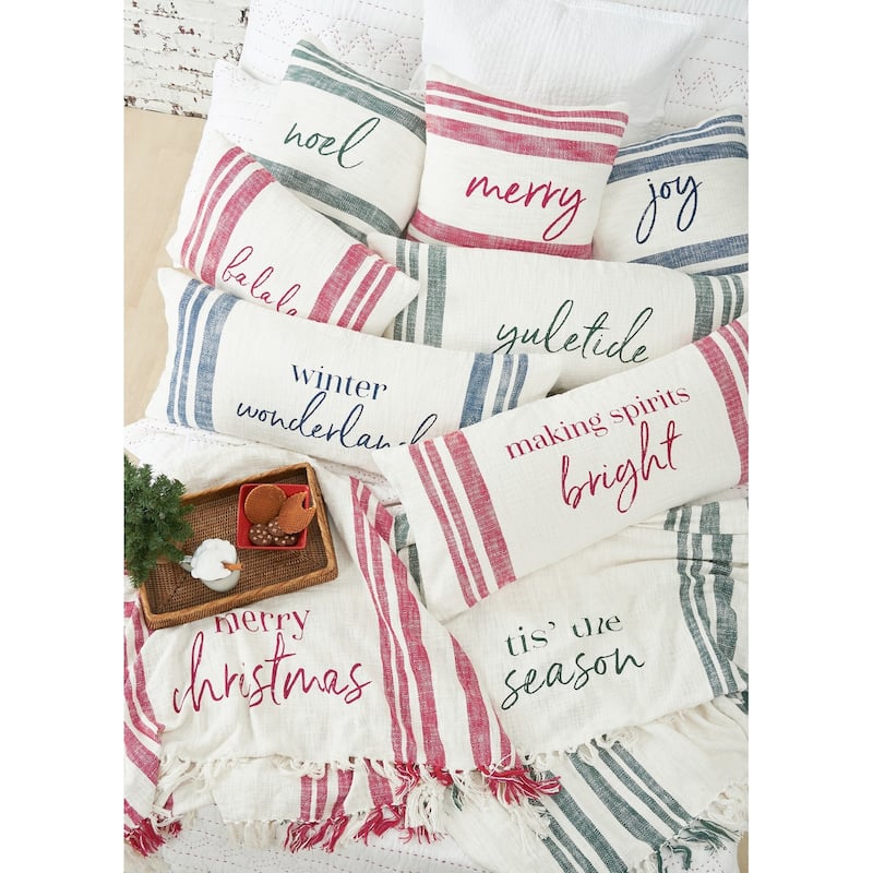 Morgan Merry Woven Throw Pillow
