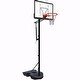 preview thumbnail 1 of 7, Adjustable Portable Basketball Hoop with Shatterproof Backboard Black + White