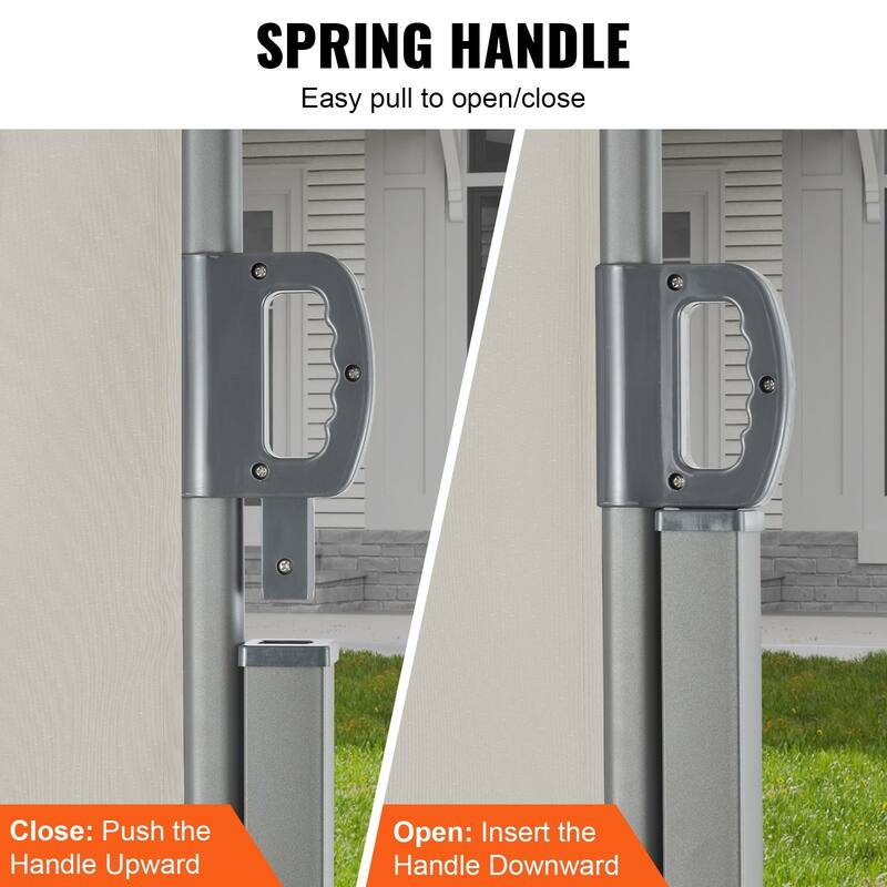 71''x 138'' Polyester Patio Privacy Screen with Retractable Handle and Perfect for Outdoor Balconies or Courtyards