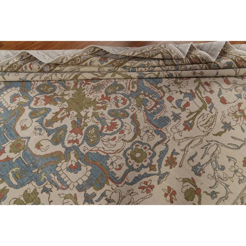 Floral Traditional Oushak Turkish Oriental Wool Area Rug Hand-knotted - 9'9" x 13'0"