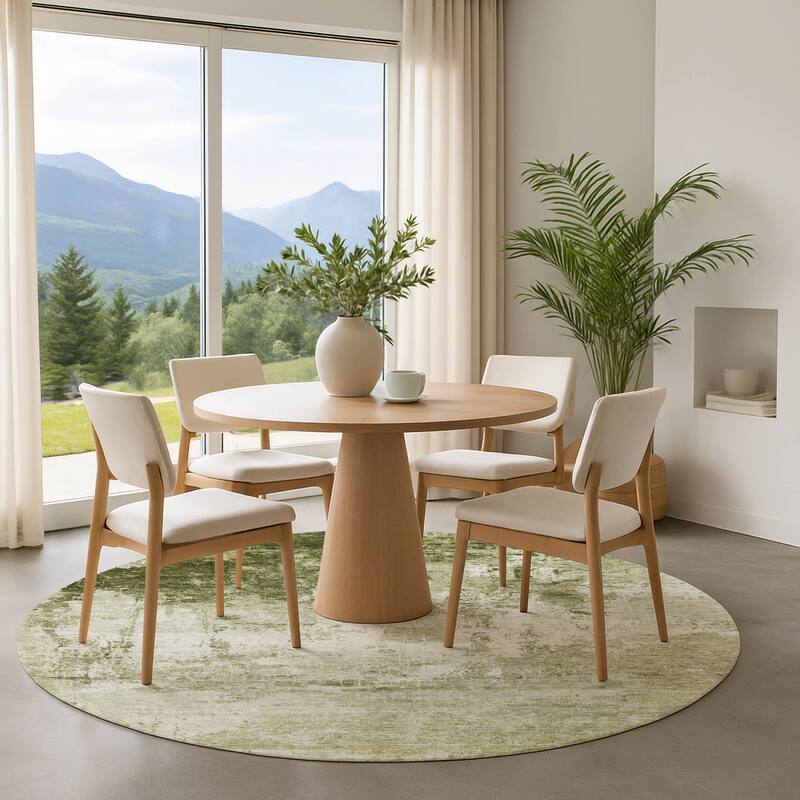 Premium Washable Super Soft Abstract Glam Mayfield Rug - Sage - 8' x 8'