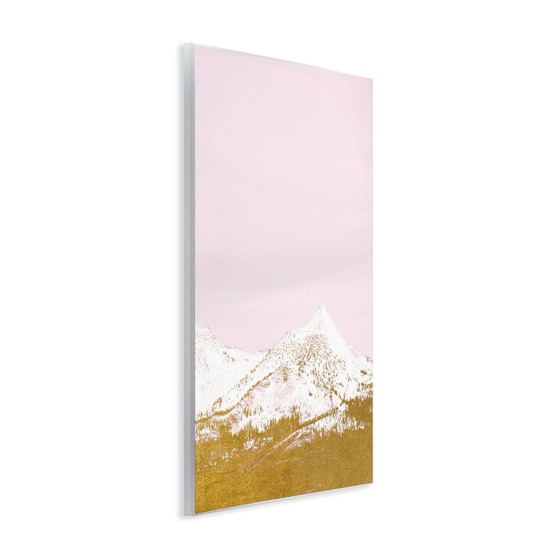 Stupell Snowy Mountain on Pink Wall Plaque Art Design By Gemma Bardot