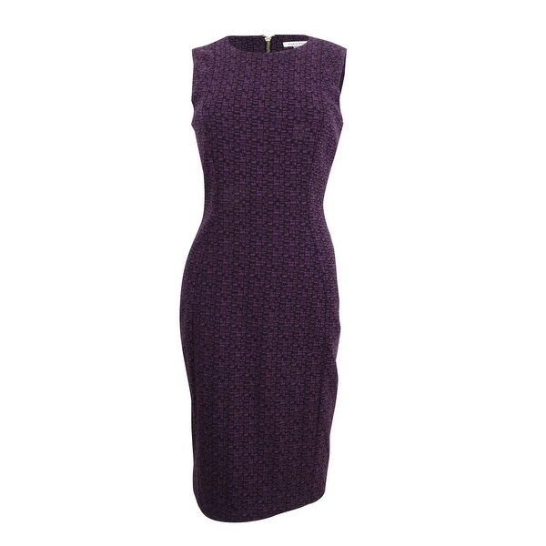 calvin klein jacquard sheath dress
