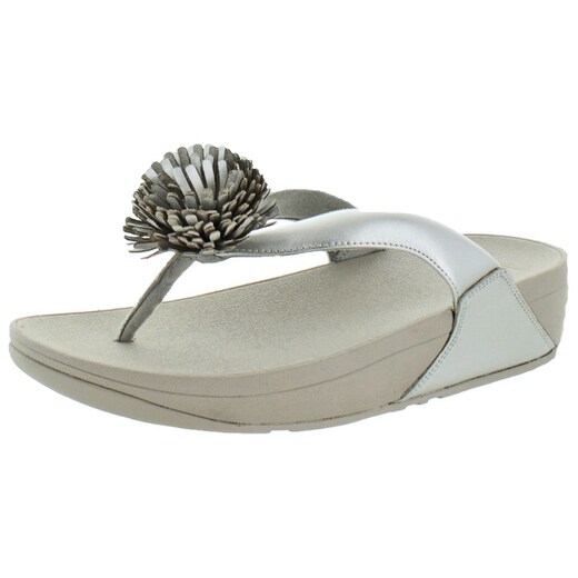 FitFlop Women's Flowerball Leather Toe Post Sandals