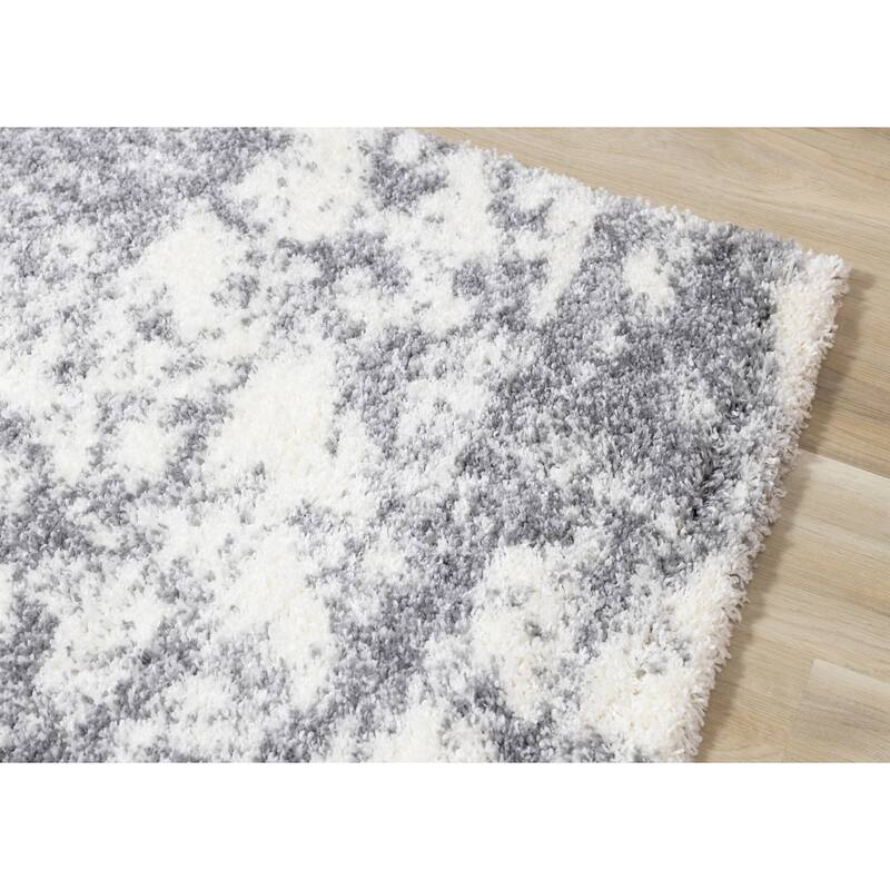 Fairmont Collection - White/Grey Wispy Cloud Rug