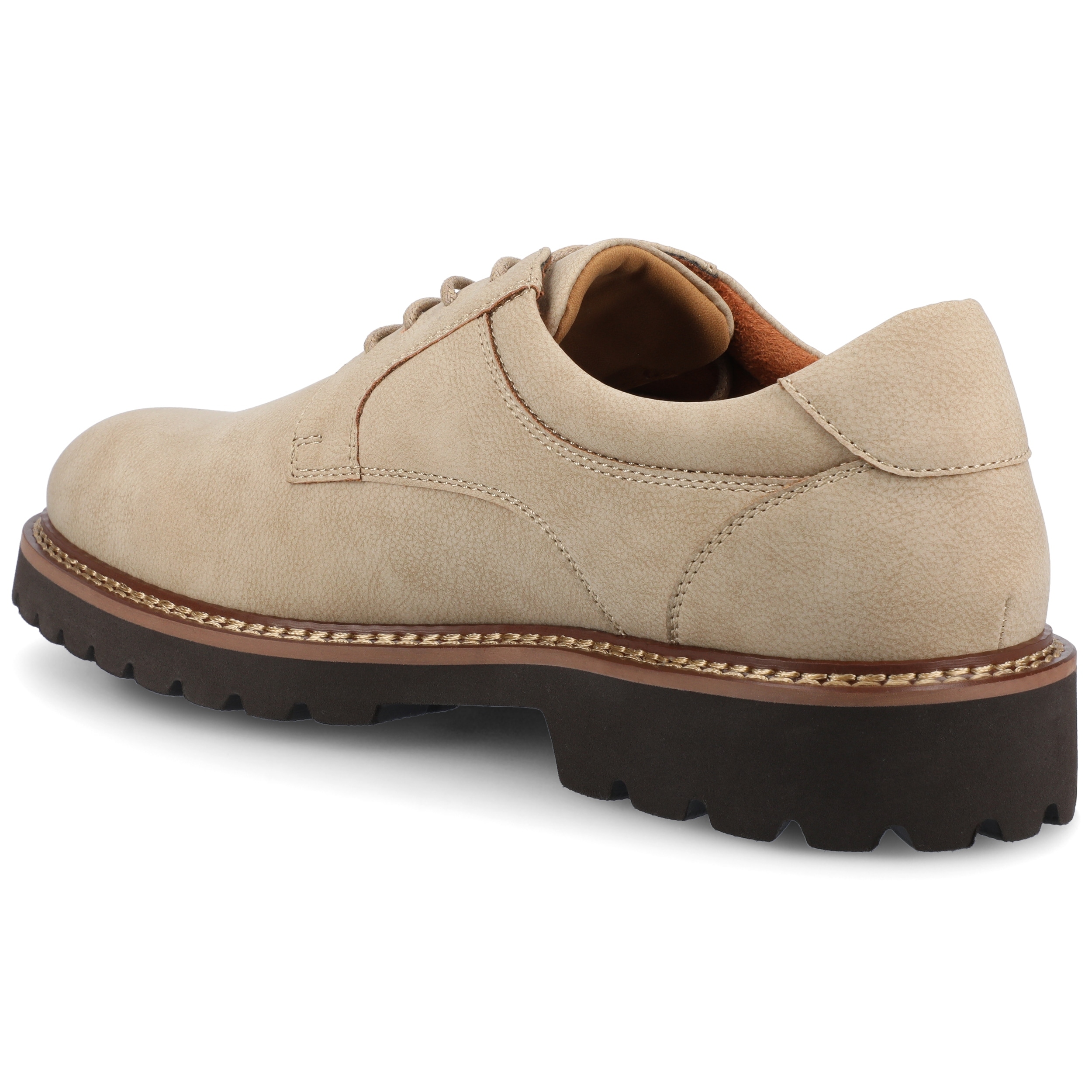 VANCE CO. Men\'s Tan Thad Faux-Leather Lace-Up Oxfords SZ 13 Templeton Oxford Dress Shoe | Vance Footwear main image 2