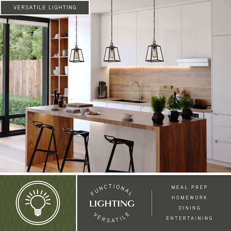 Grant Farmhouse Mini Pendant Ceiling Light Clear Glass