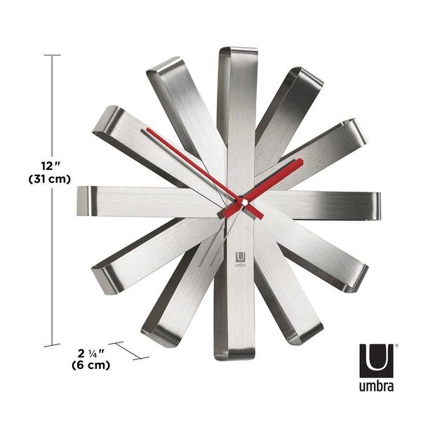 dimension image slide 0 of 2, Umbra RIBBON Wall Clock