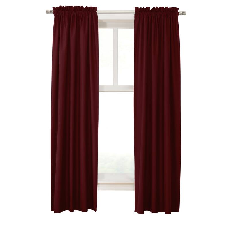 ThermaLogic Prescott Insulated Room Darkening Solid Curtain Panel Pair