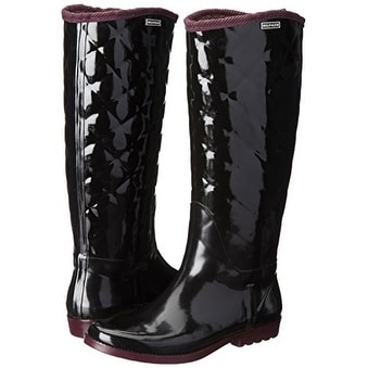 tommy hilfiger glossy ankle rain boots