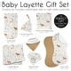 preview thumbnail 6 of 4, Woodland Animal Toile 7-piece Newborn Baby Layette Set - Blue Grey Green and Brown Gender Neutral Forest Animals Bear Deer Fox