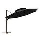 preview thumbnail 8 of 34, 11.5-foot Outdoor Round Cantilever Umbrella Black