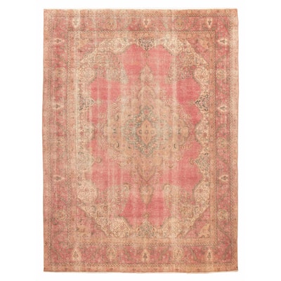 ECARPETGALLERY Hand-knotted Antalya Vintage Dark Pink Wool Rug - 9'3 x 12'4