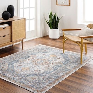 Livabliss Lillian Triple Medallion Machine Washable Area Rug